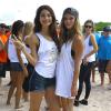 Lily Aldridge et Nina Agdal participent au Celebrity Chef Volleyball Tournament de Sports Illustrated Swimsuit, sur une plage de Miami. Le 20 février 2014.