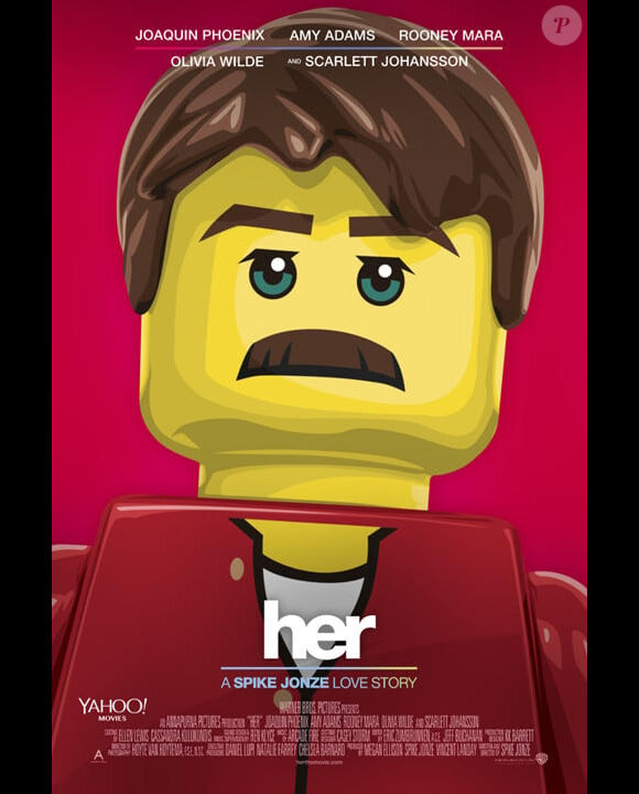 Affiche parodiée de Her par les LEGO pour les Oscars 2014.