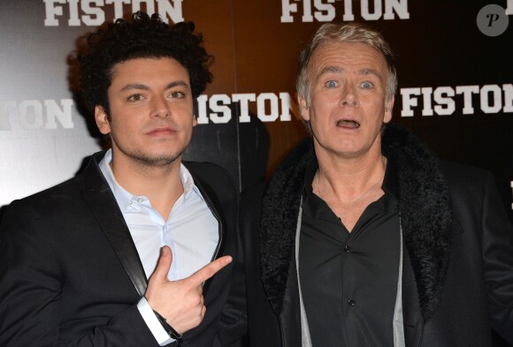 Kev Adams, Franck Dubosc - Avant-première du film "Fiston" au Grand Rex à Paris, le 10 février 2014.