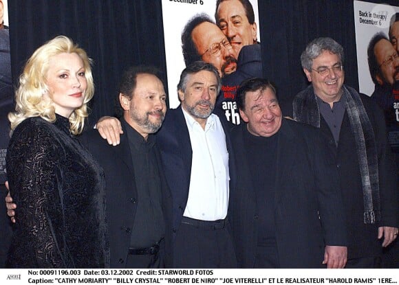 Billy Crystal, Robert de Niro, Joe Viterelli et Harold Ramis à New York le 3 décembre 2002.
