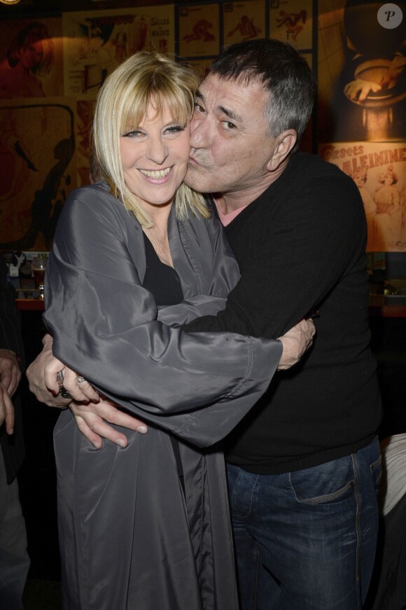 Exclusif - Chantal Ladesou et Jean-Marie Bigard lors du spectacle de Chantal Ladesou à l'Olympia à Paris, le 22 février 2014