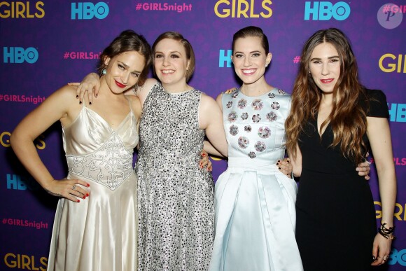Jemima Kirke, Lena Dunham, Allison Williams et Zosia Mamet lors de la présentation de la saison 3 de Girls à New York le 6 janvier 2014