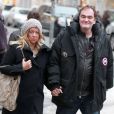 Quentin Tarantino avec une girlfriend à New York le 9 février 2014.