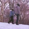 Grégoire Lyonnet et Annily sous la neige à New York, le 28 février 2014.