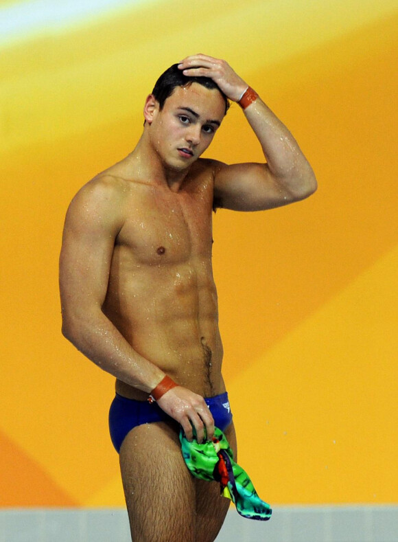 Tom Daley lors de la Coupe du monde 2012 à l'Aquatics Centre de Londres, le 23 février 2012