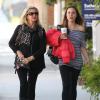 Exclusif - Olivia Newton-John et sa fille Chloe Rose Lattanzi se rendent chez le coiffeur à Santa Monica le 13 fevrier 2013.