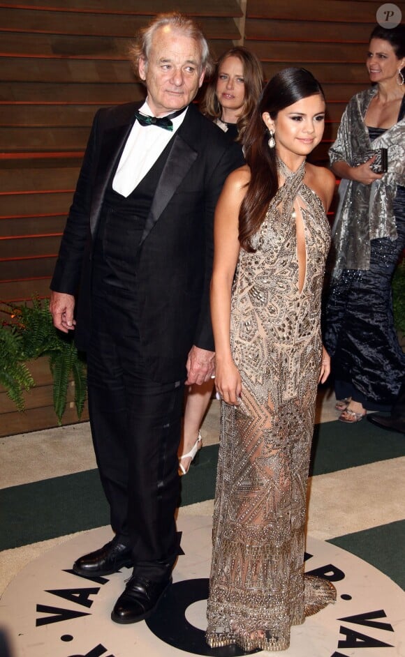 Selena Gomez, Bill Murray à la Vanity Fair Oscar Party, au Sunset Plaza, West Hollywood, le 2 mars 2014.