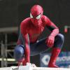 Andrew Garfield sur le tournage du film The Amazing Spider-Man 2 à New York le 22 juin 2013