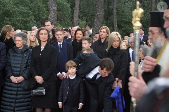 L'infante Cristina d'Espagne lors de la cérémonie commémorant les 50 ans de la disparition du roi Paul Ier de Grèce, le 6 mars 2014 à la nécropole royale du domaine Tatoï, au nord d'Athènes.