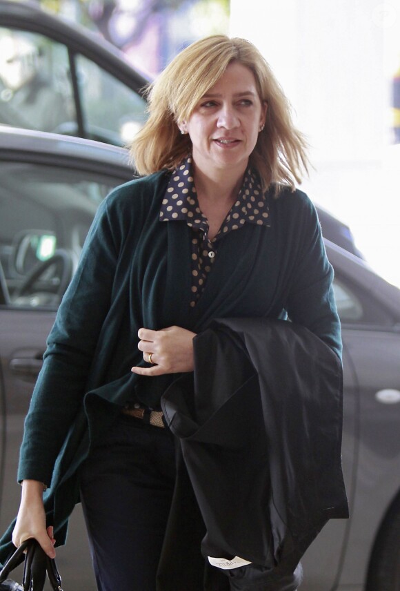 Cristina d'Espagne arrivant à Athènes le 5 mars 2014