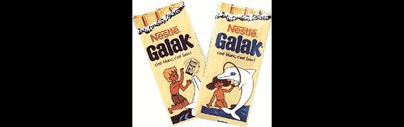Oum le dauphin sur des emballages de Galak.