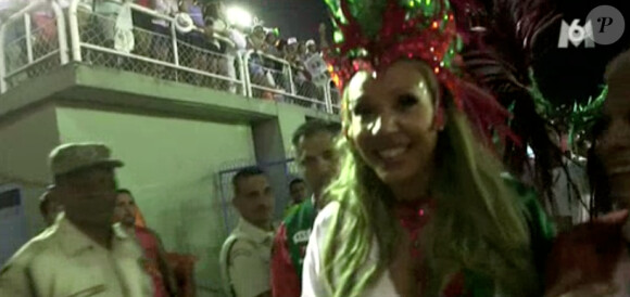Cathy Guetta au Brésil pour le Carnaval de Rio 2014. Emission "Must Célébrités" diffusée sur M6, le 8 mars 2014.