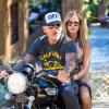 Christian Audigier et sa belle fiancée Nathalie Sorensen profitent de Los Angeles, le 26 août 2013 - Exclusif