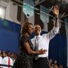 Les époux Barack Obama rencontre les étudiants de Coral Reef, à Miami en Floride, le vendredi 7 mars 2014.
