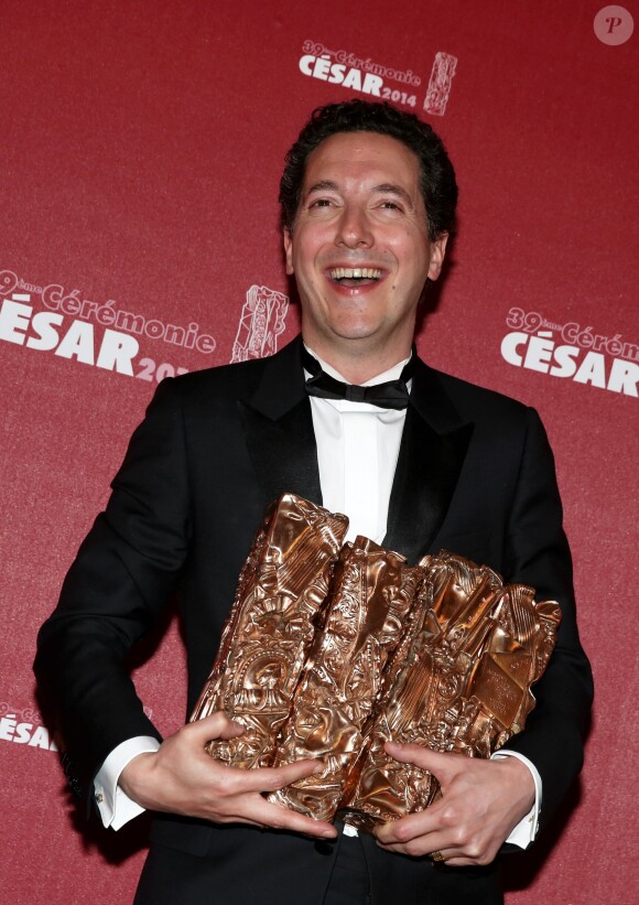 Guillaume Gallienne (César du Meilleur premier film, César du Meilleur film, César du meilleur acteur et César de la meilleure adaptation) - 39e cérémonie des César au théâtre du Châtelet à Paris le 28 février 2014.