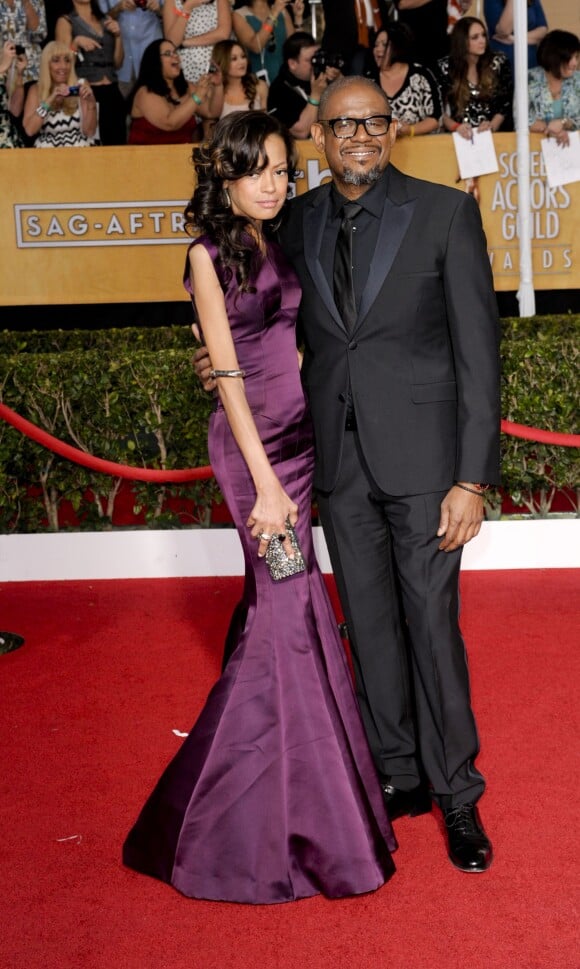 Forest Whitaker et sa femme Keisha Whitaker aux Screen Actors Guild Awards à Los Angeles, le 18 janvier 2014.