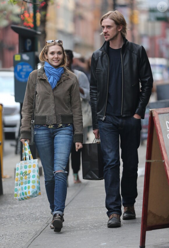 Elizabeth Olsen et Boyd Holbrook à New York le 19 avril 2013
