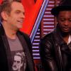 Garou et Corneille dans "The Voice 3" sur TF1 le samedi 15 mars 2014.