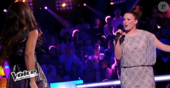 Battle entre Mamido et Tifayne dans "The Voice 3" sur TF1 le samedi 15 mars 2014.