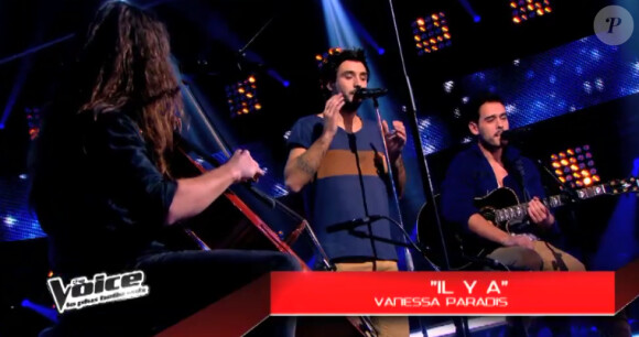 Deuxième battle entre Fréro Delavega et Quentin dans "The Voice 3" sur TF1 le samedi 15 mars 2014.