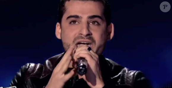 Battle entre Bruno Moreno et Jérémy Ichou dans "The Voice 3" sur TF1 le samedi 15 mars 2014.