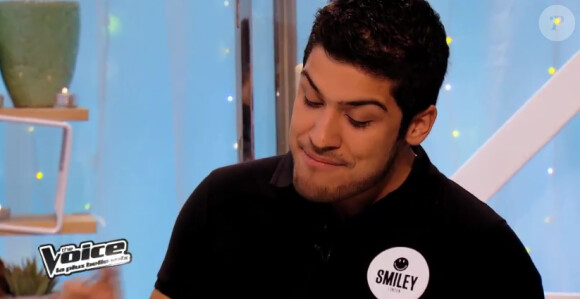 Battle entre Bruno Moreno et Jérémy Ichou dans "The Voice 3" sur TF1 le samedi 15 mars 2014.