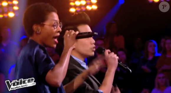 Battle entre La Petite Shade et Rich Ly dans "The Voice 3" sur TF1 le samedi 15 mars 2014.