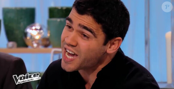 Septième battle entre Adrien et Santo Barracato dans "The Voice 3" sur TF1 le samedi 15 mars 2014.