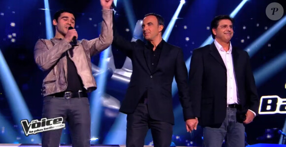 Septième battle entre Adrien et Santo Barracato dans "The Voice 3" sur TF1 le samedi 15 mars 2014.