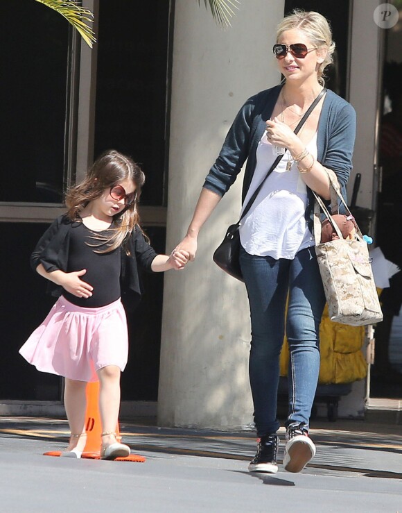 Sarah Michelle Gellar et sa fille Charlotte à Los Angeles le 15 mars 2014.