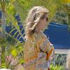 Kate Moss profite de vacances à Gustavia, capitale de Saint-Barthélémy. Le 17 mars 2014.