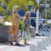 Kate Moss profite de vacances à Gustavia, capitale de Saint-Barthélémy. Le 17 mars 2014.
