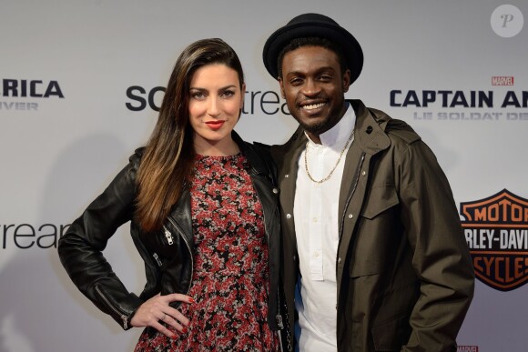 Corneille et Sofia de Medeiros à l'avant-première du film Captain America : Le Soldat de l'Hiver au Grand Rex à Paris, le 17 mars 2014.