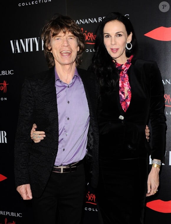 Mick Jagger et L'Wren Scott à Los Angeles, le 19 novembre 2013.