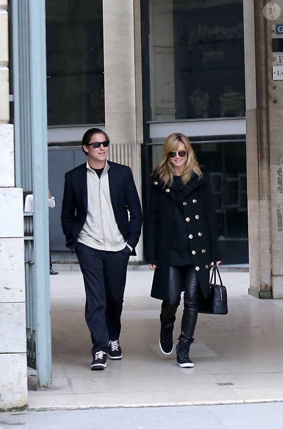 Heidi Klum et Vito Schnabel à Paris le 17 mars 2014.