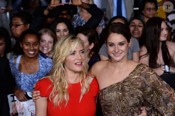 Kate Winslet et Shailene Woodley à la première du film Divergente au Regency Village Theater à Westwood, le 18 mars 2014.