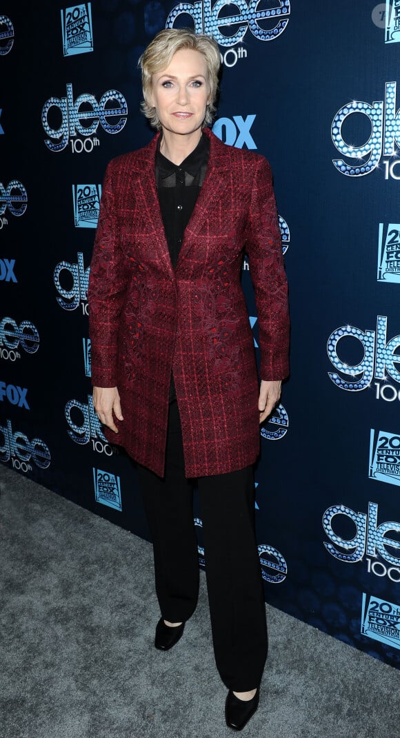 Jane Lynch lors de la soirée pour le 100e épisode de Glee, à Chateau Marmont à West Hollywood, Los Angeles, le 18 mars 2014.
