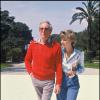 Peter Sellers et sa dernière épouse Lynn Frederick à Cannes, mai 1980.