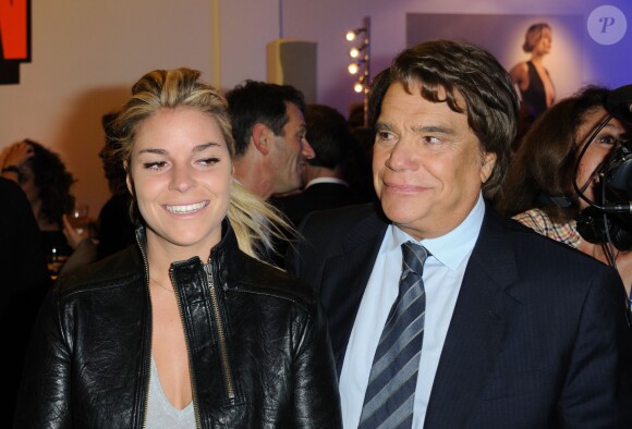 Bernard Tapie et sa fille Sophie, lors de l'inauguratin de la boutique Look à Paris, le 17 octobre 2011
