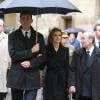 Le prince Felipe et la princesse Letizia d'Espagne à Bilbao le 24 mars 2014 pour les obsèques d'Iñaki Azkuna, maire de la ville, décédé le 20 mars à l'âge de 71 ans