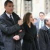 Le prince Felipe et la princesse Letizia d'Espagne à Bilbao le 24 mars 2014 pour les obsèques d'Iñaki Azkuna, maire de la ville, décédé le 20 mars à l'âge de 71 ans