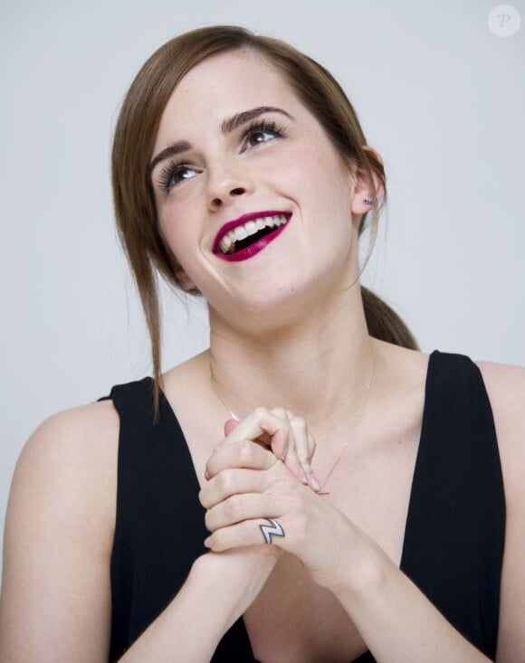 Emma Watson lors de la conférence de presse du film Noé à Beverly Hills le 24 mars 2014.
