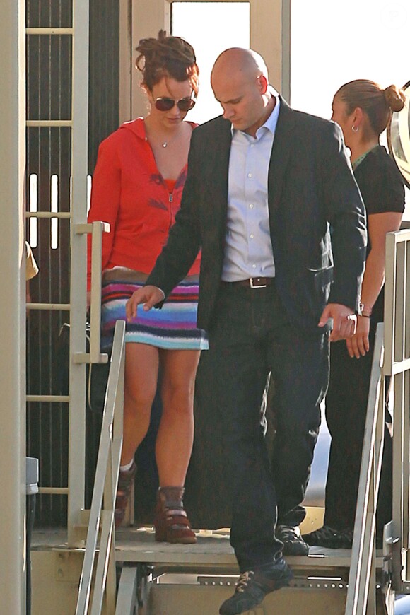 Britney Spears arrive à Honolulu avec ses fils Sean et Jayden à Honolulu, le 24 mars 2014.