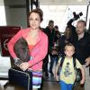 Britney Spears se rend à l'aéroport avec son fils Sean à Los Angeles, le 24 mars 2014.