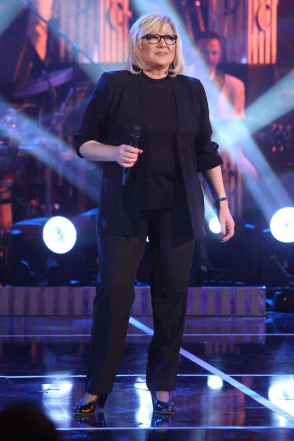 Marie Myriam enregistre l'émission "Les années bonheur" le 16 avril 2013 à Paris.