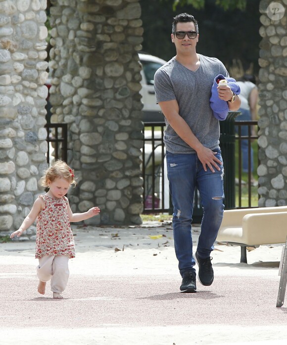 Cash Warren et sa fille Haven à Beverly Hills, le 29 mars 2014.