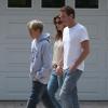 Cindy Crawford, son mari Rande Gerber et leur fils Presley, de sortie à Malibu, le 29 mars 2014.