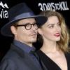 Johnny Depp et sa future épouse Amber Heard à Hollywood, le 12 février 2014.