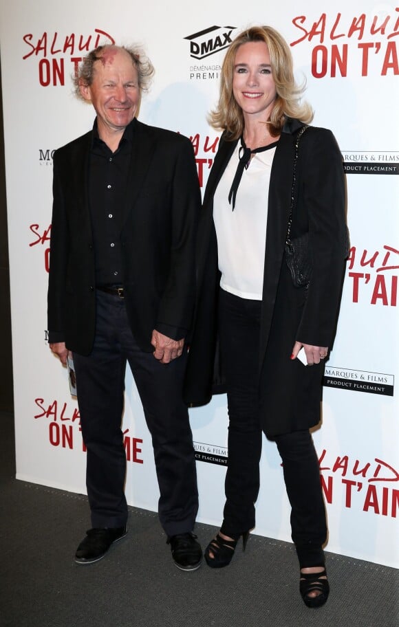 Philippe Poupon et sa femme Géraldine Danon lors de la l'avant-première du film Salaud on t'aime à l'UGC Normandie sur les Champs-Elysées à Paris le 31 mars 2014.