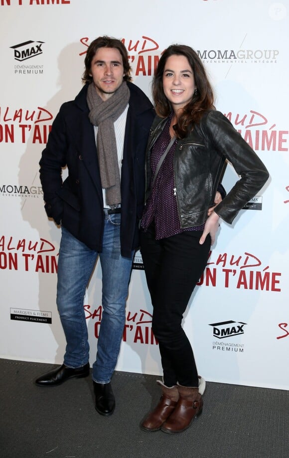 Anouchka Delon et son compagnon Julien Dereins lors de la l'avant-première du film Salaud on t'aime à l'UGC Normandie sur les Champs-Elysées à Paris le 31 mars 2014.